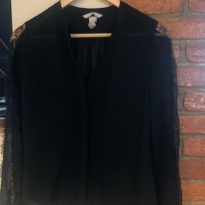 Black chiffon work shirt